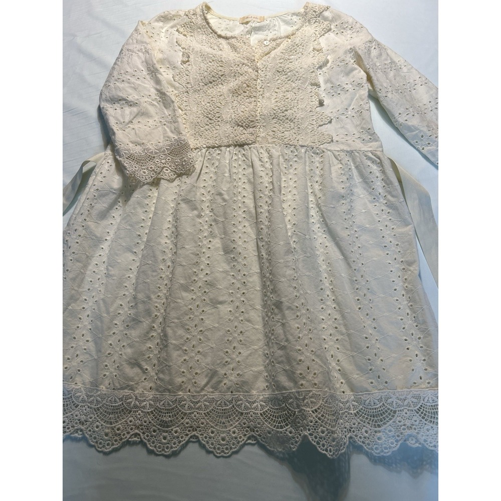 Altered State Cream Eyelet Sundress Fairy Casual Sz S Romantic Y2K Babydoll